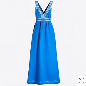 NWT - JCrew Eyelet Blue Maxi - Sz M